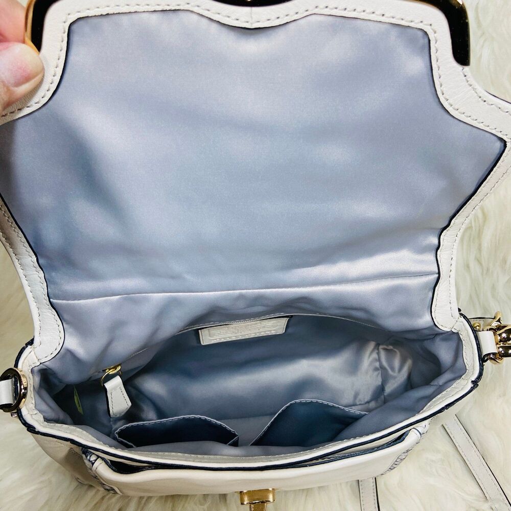 Coach Madison Two Tone Python Embossed Small Sadi… - image 10